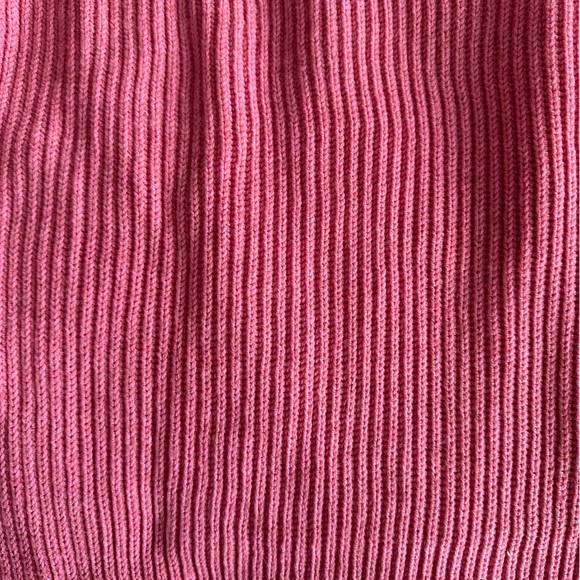 Aritzia Wilfred Free Lin Pink Sweater High Low Hem Wool Turtleneck Size L - Picture 3 of 15